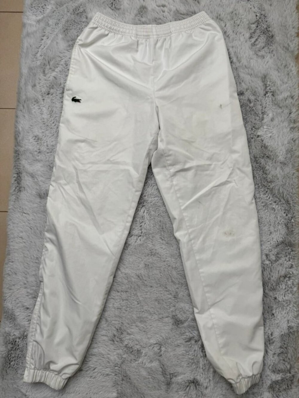 Men's White Lightweight Jogger Pants Relaxed Fit XS